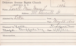 Lovell, Miss. Mary L by Delaware Avenue Baptist Church