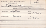 Ryckman, Mr. Dalton by Delaware Avenue Baptist Church