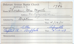 Thorden, Mrs. Myrtle by Delaware Avenue Baptist Church