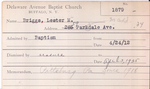 Briggs, Mr. Lester by Delaware Avenue Baptist Church