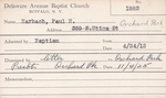 Harbach, Mr. Paul H by Delaware Avenue Baptist Church