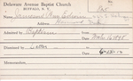 Jameson, Mr. Willaim Edwin by Delaware Avenue Baptist Church