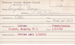 Lougaker, Mr. George by Delaware Avenue Baptist Church