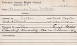 Plummer, Mrs. Isabella by Delaware Avenue Baptist Church