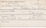 Robson, Mr. LeGrand O by Delaware Avenue Baptist Church
