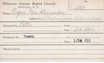 Rogers, Mrs. Alexander by Delaware Avenue Baptist Church