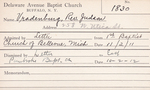 Vradenburg, Rev. Judson by Delaware Avenue Baptist Church