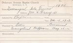 Duninger, Ms. Isla Frances by Delaware Avenue Baptist Church