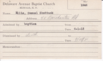 Ellis, Mr. Samuel Shattuck by Delaware Avenue Baptist Church