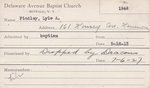 Findlay, Mr. Lyle A by Delaware Avenue Baptist Church