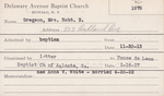 Gregson, Mrs. Robert B by Delaware Avenue Baptist Church