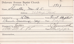 Shmalter, Mrs. AC by Delaware Avenue Baptist Church