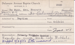 DeMunn, Mrs. Everett by Delaware Avenue Baptist Church