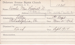 Koch, Mrs. Harriet N by Delaware Avenue Baptist Church