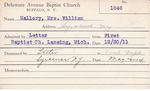 Mallory, Mrs. William by Delaware Avenue Baptist Church