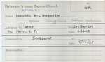 Beckwith, Mrs. Margaret by Delaware Avenue Baptist Church