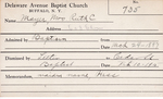 Mayer, Mrs. Ruth C by Delaware Avenue Baptist Church