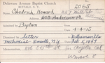 Shedrick, Mr. Howard by Delaware Avenue Baptist Church