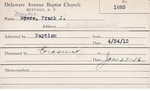 Meyers, Mr. Frank J by Delaware Avenue Baptist Church