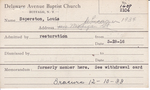 Saperston, Mr. Louis by Delaware Avenue Baptist Church
