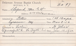 Shepard, Mrs. GH by Delaware Avenue Baptist Church