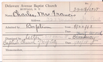 Charles, Mrs. Francis by Delaware Avenue Baptist Church