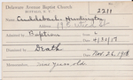 Cuddeback, Mr. Huntington by Delaware Avenue Baptist Church