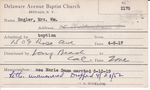 Engler, Mrs. William by Delaware Avenue Baptist Church