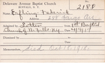 Erfling, Mr. Frederick by Delaware Avenue Baptist Church