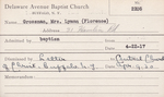 Grossman, Mrs. Florance by Delaware Avenue Baptist Church