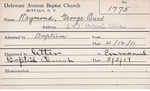 Raymond, Mr. George Burt by Delaware Avenue Baptist Church