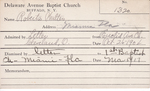 Roberts, Mr. Walter by Delaware Avenue Baptist Church