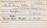 Tashenberg, Ms. Ethel by Delaware Avenue Baptist Church
