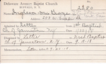 Ingleson, Mr. George by Delaware Avenue Baptist Church