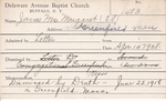 James, Mrs. Margaret by Delaware Avenue Baptist Church