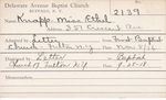 Knapp, Miss. Ethel by Delaware Avenue Baptist Church