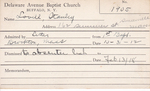 Lovell, Mr. Stanley by Delaware Avenue Baptist Church