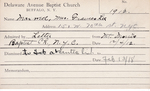 Maxwell, Mrs. Frances Lee by Delaware Avenue Baptist Church