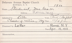 Sturdevant, Mr. George W by Delaware Avenue Baptist Church