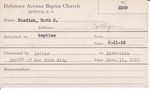 Fosdick, Mrs. Ruth S by Delaware Avenue Baptist Church
