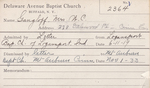 Gangloff, Mrs. WC by Delaware Avenue Baptist Church