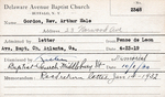 Gordon, Rev. Arthur Hale by Delaware Avenue Baptist Church