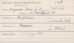 Hagans, Mrs. JS by Delaware Avenue Baptist Church