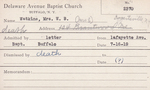 Watkins, Mrs. WB by Delaware Avenue Baptist Church