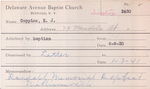 Coppins, Mr. E J by Delaware Avenue Baptist Church