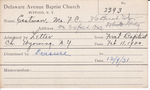Eastman, Mr. F C by Delaware Avenue Baptist Church