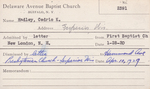 Hadley, Mr. Cedric K by Delaware Avenue Baptist Church