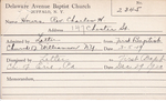 Howes, Rev. Charles H by Delaware Avenue Baptist Church