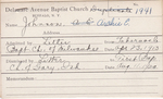 Johnson, Mr. Archie E by Delaware Avenue Baptist Church