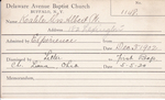 Kahle, Mrs. Albert W by Delaware Avenue Baptist Church